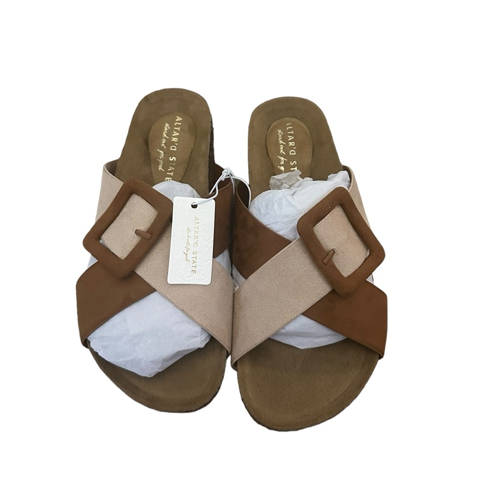 Altar'd State Suede Slide Sandles - Picture 8 of 10